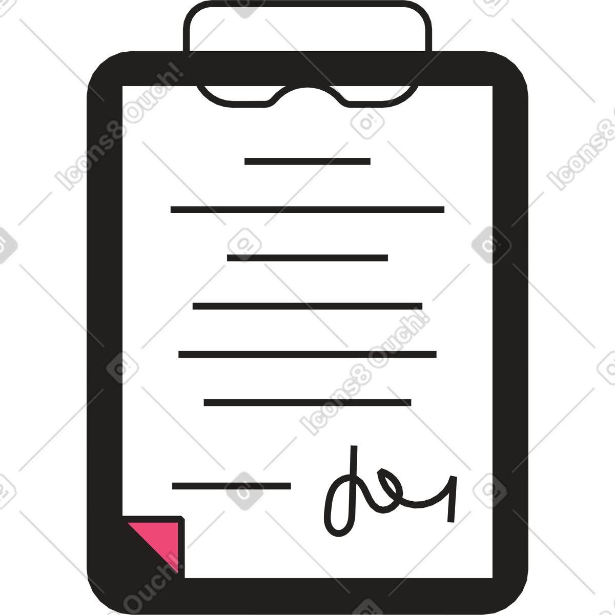 Clipboard illustration in Dazzle Line style download in PNG, SVG