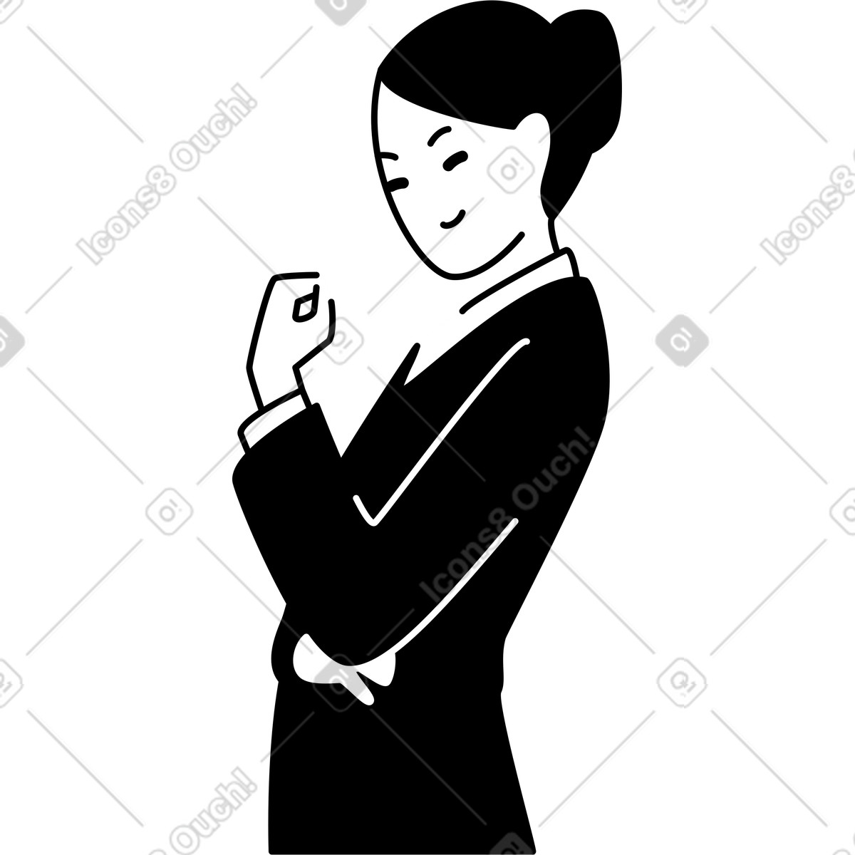 Ilustração de Mulher sucesso em no estilo Weekday para baixar em PNG, SVG