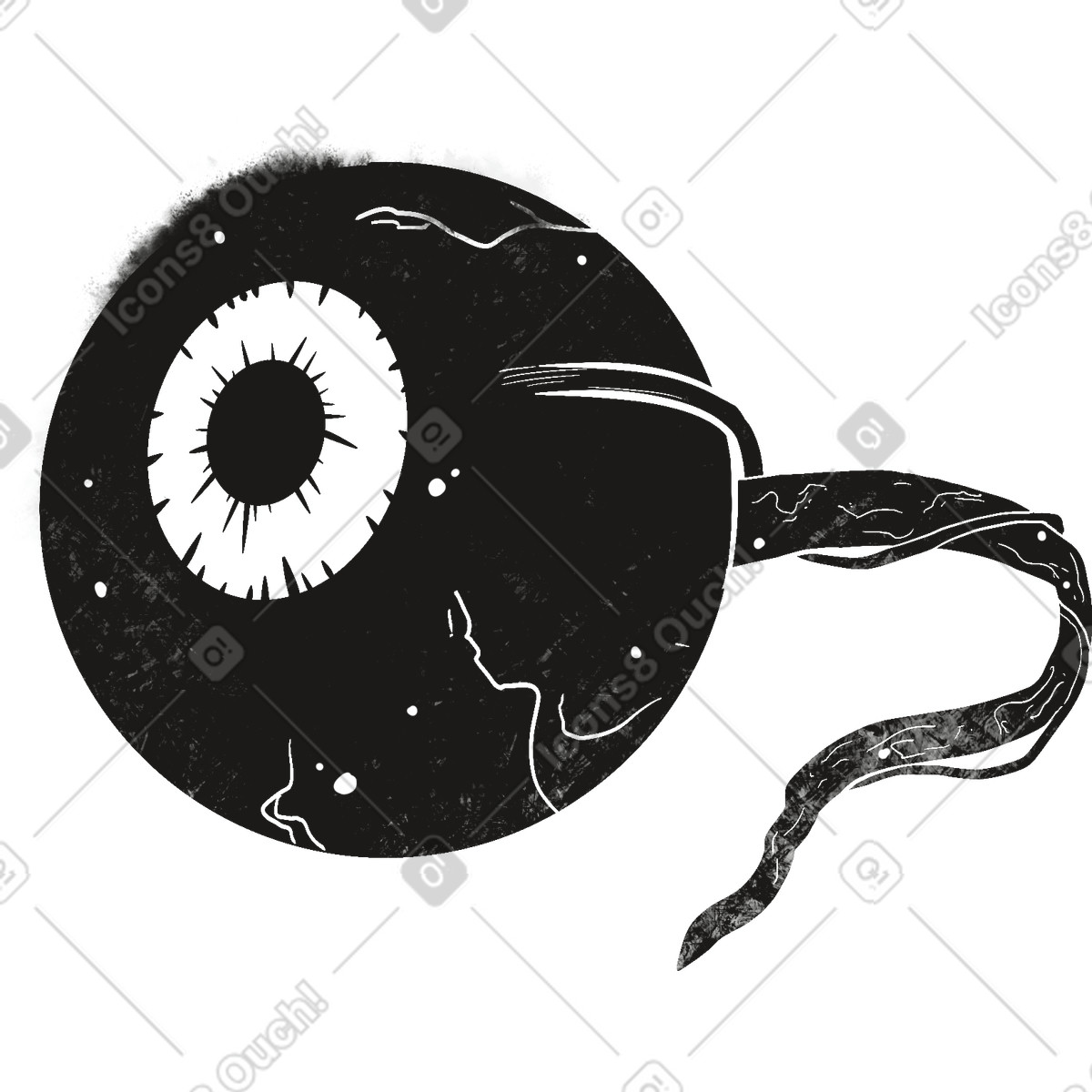Eyeball-Illustration im Mystery-Stil als Download in PNG, SVG