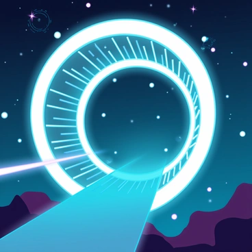A gateway formed by two large, luminous white holes on either side, creating a swirling tunnel through space and time. The white holes emit radiant beams of light, illuminating the surrounding darkness of space. Stars and distant galaxies twinkle beyond the tunnel, adding depth to the scene. The edges of the gateway are blurred, suggesting a dynamic movement, as if the space around it is bending and warping in response to the gravitational forces. Light particles are scattered throughout the tunnel, enhancing the sensation of motion and energy flowing through the gateway.