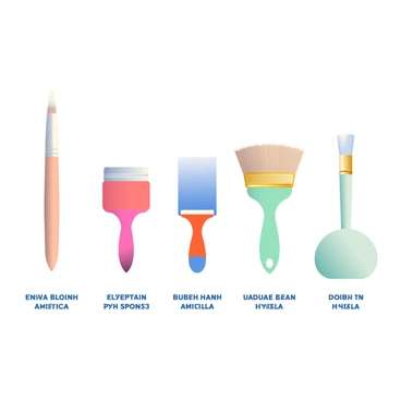 A comparison display of brushes from different well-known brands