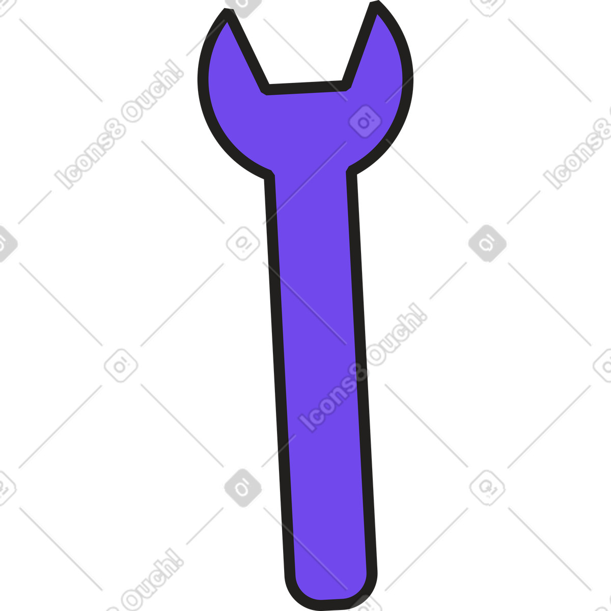 Ilustração de Chave inglesa em no estilo Dazzle para baixar em PNG, SVG