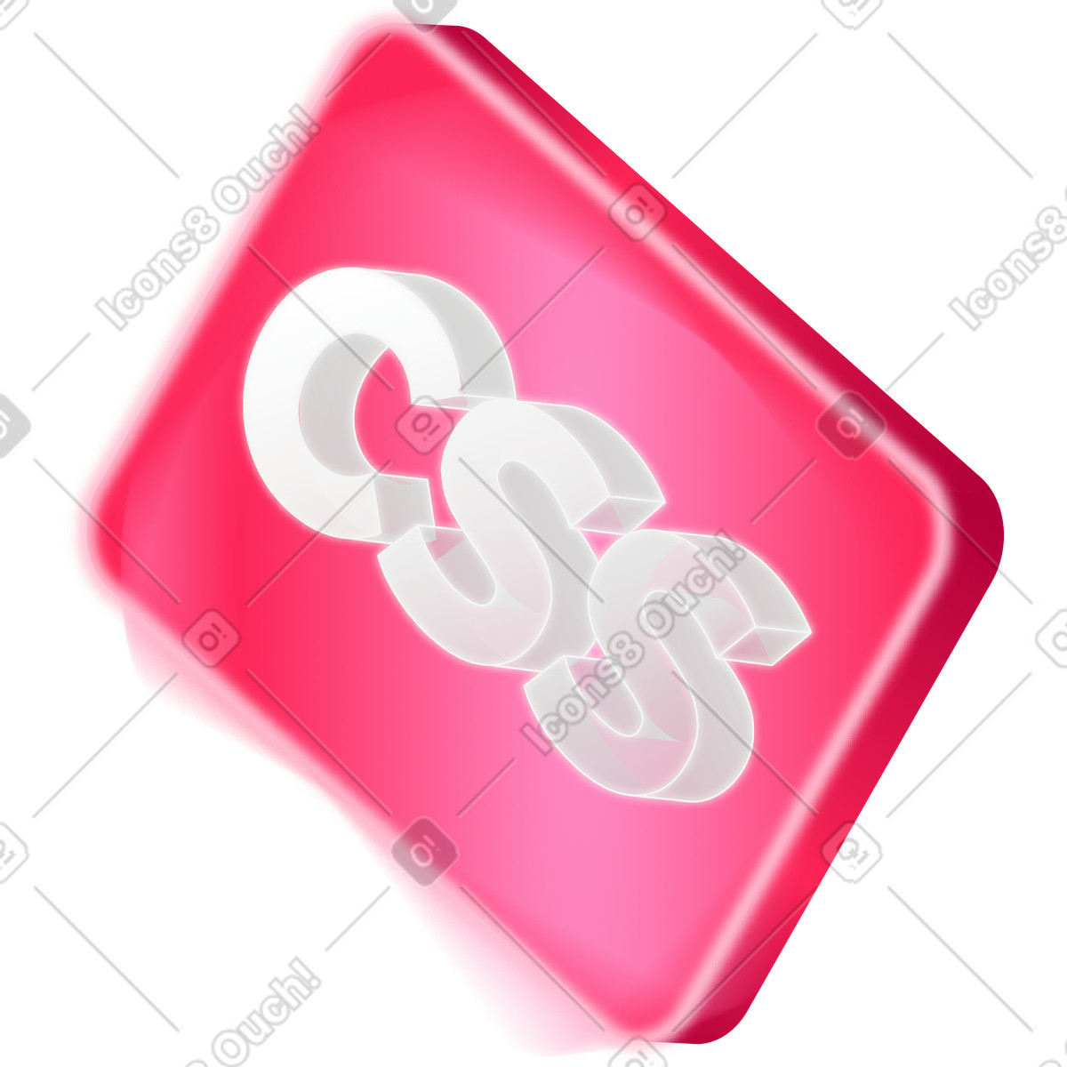 Css sign illustration in Burst style download in PNG, SVG