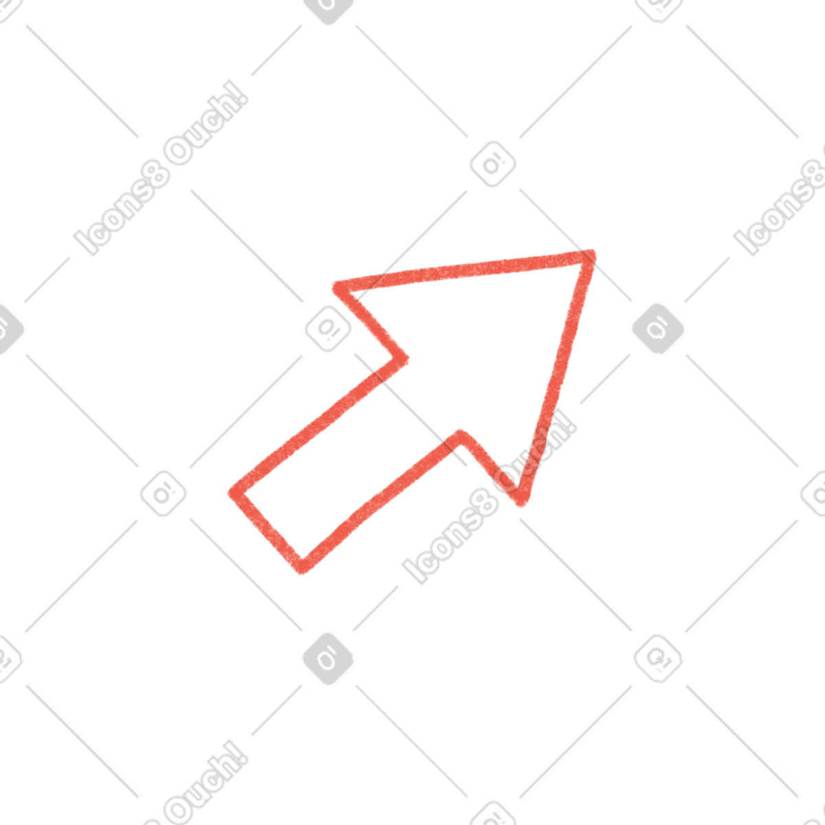Red arrow-Illustration im Tutti-Stil als Download in PNG, SVG