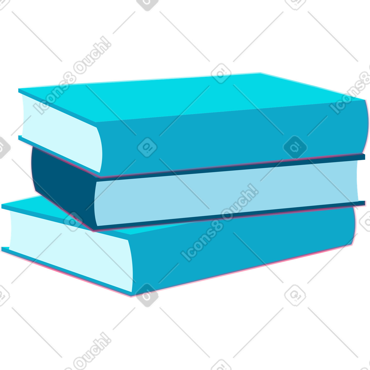 Ilustração de Pilha livros em no estilo Neon para baixar em PNG, SVG