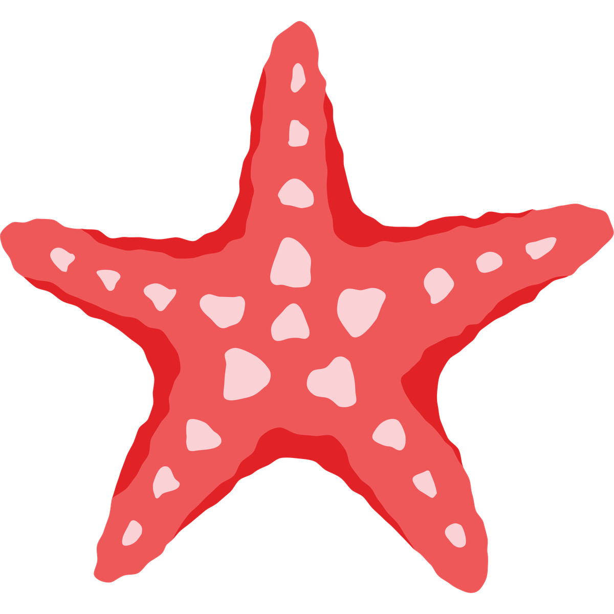 Red sea star-Illustration im Cherry-Stil als Download in PNG, SVG