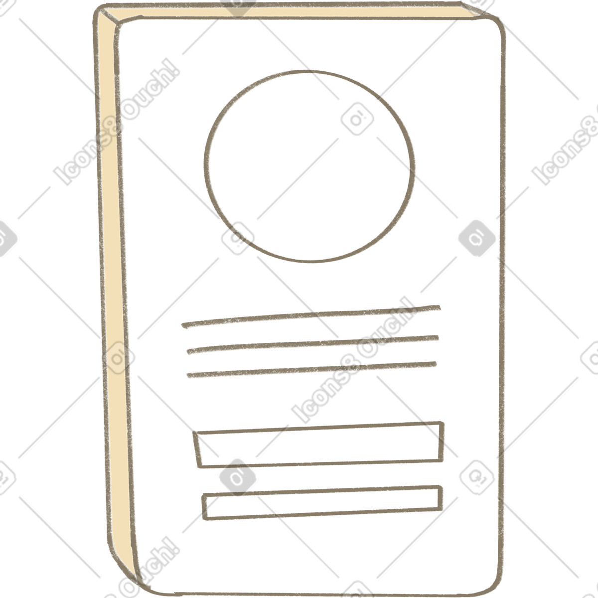 Plaque with information illustration in Lumiere style download in PNG, SVG