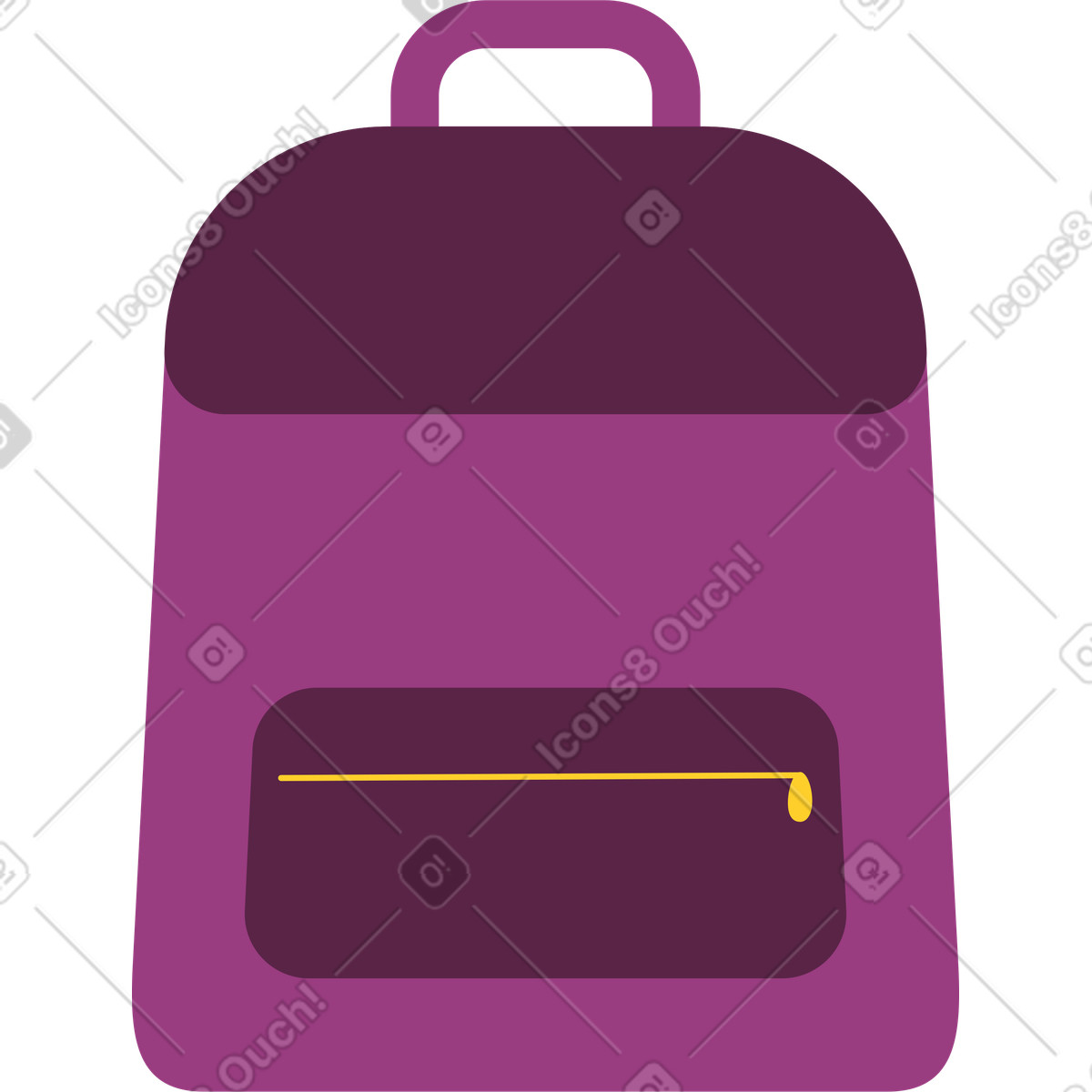 Travel backpack animated illustration in Sammy style download in GIF, Lottie (JSON), AE