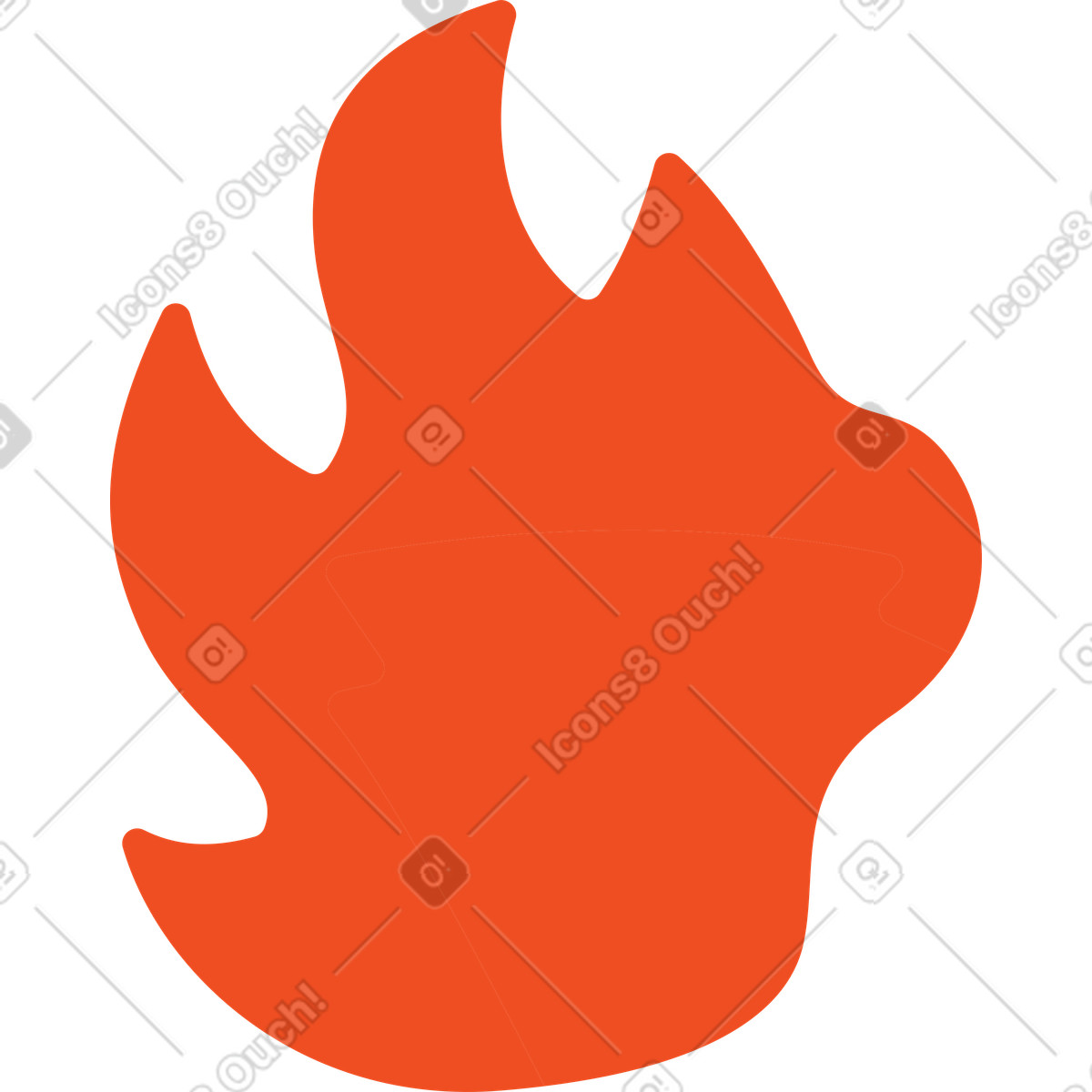 Ilustración Fuego rojo en estilo Flame a descargar en PNG y SVG