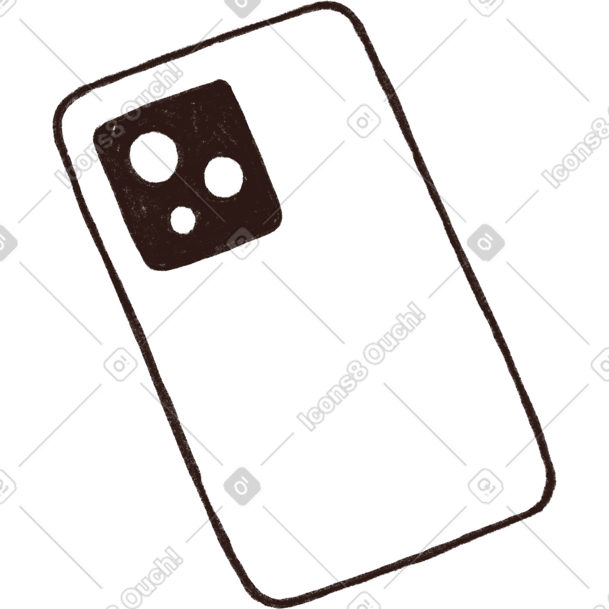 Phone illustrazione in stile Blobby scarica in PNG, SVG