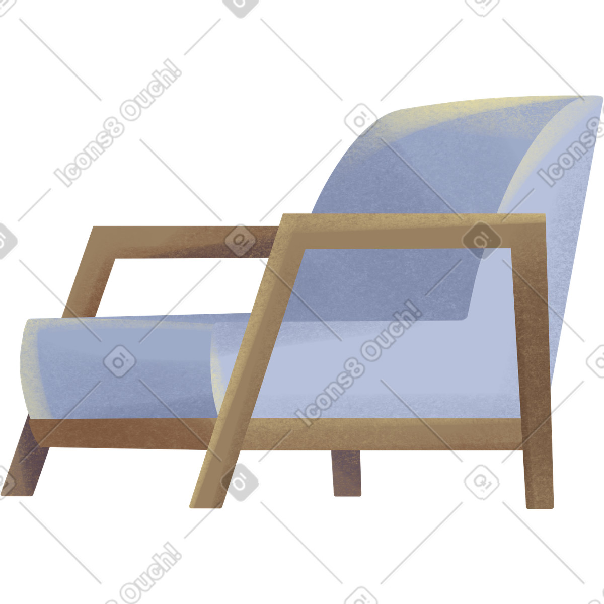 Poltrona viola illustrazione in stile Shine scarica in PNG, SVG