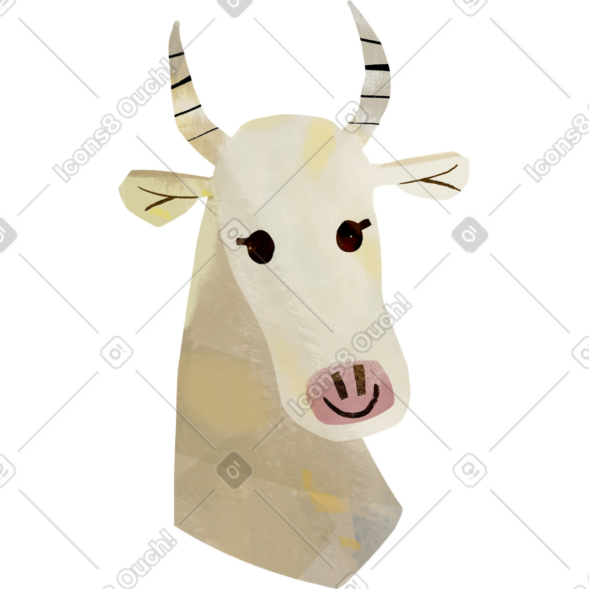 Ilustración Vaca en estilo Fabulous a descargar en PNG y SVG