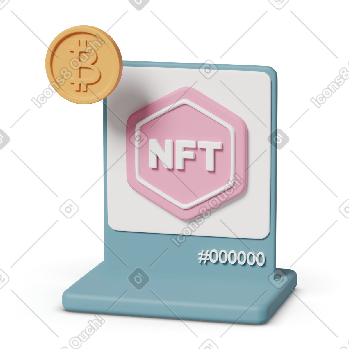 Ilustração de Nft em no estilo 3D Casual life para baixar em PNG, SVG
