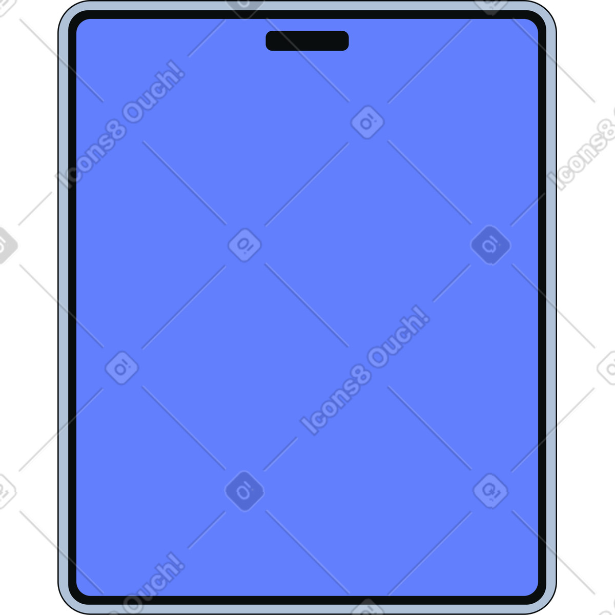 Teko スタイルの タブレット のイラストをPNG、SVG形式でダウンロード