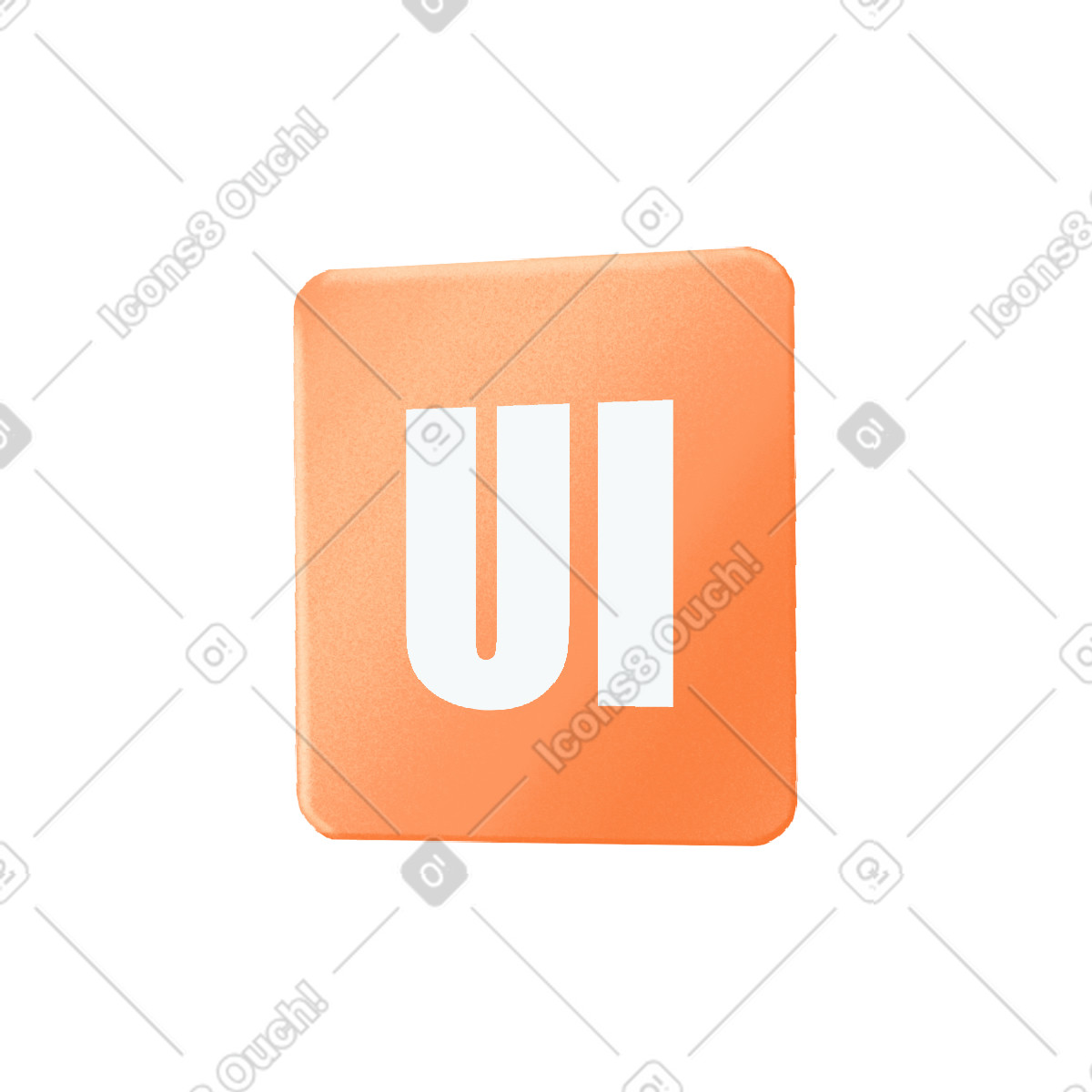 Ilustración Orange square with ui text en estilo Smart a descargar en PNG y SVG