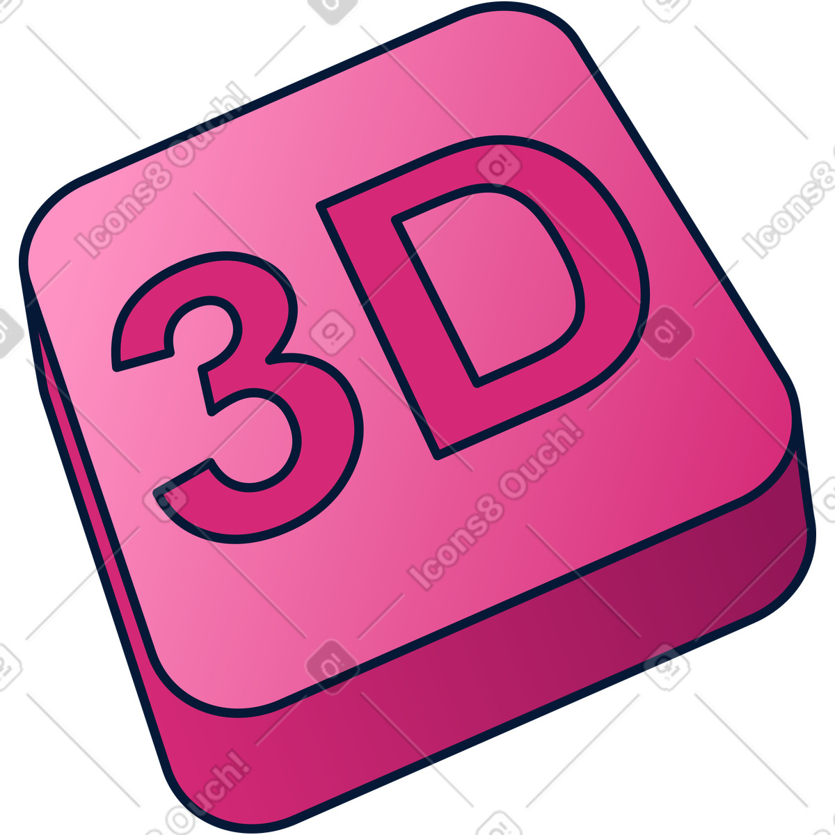 Three d icon illustration in Neat style download in PNG, SVG