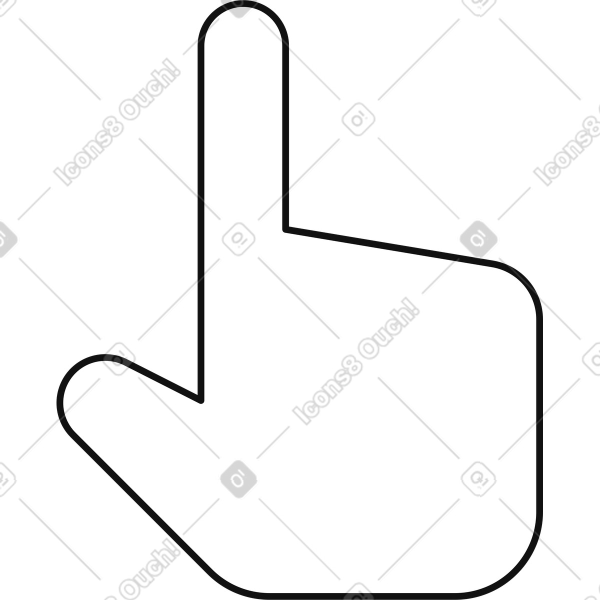 下载 Main 风格的 Cursor hand pointer icon indicating clickable interactive web interface element 插画，支持 PNG、SVG 格式