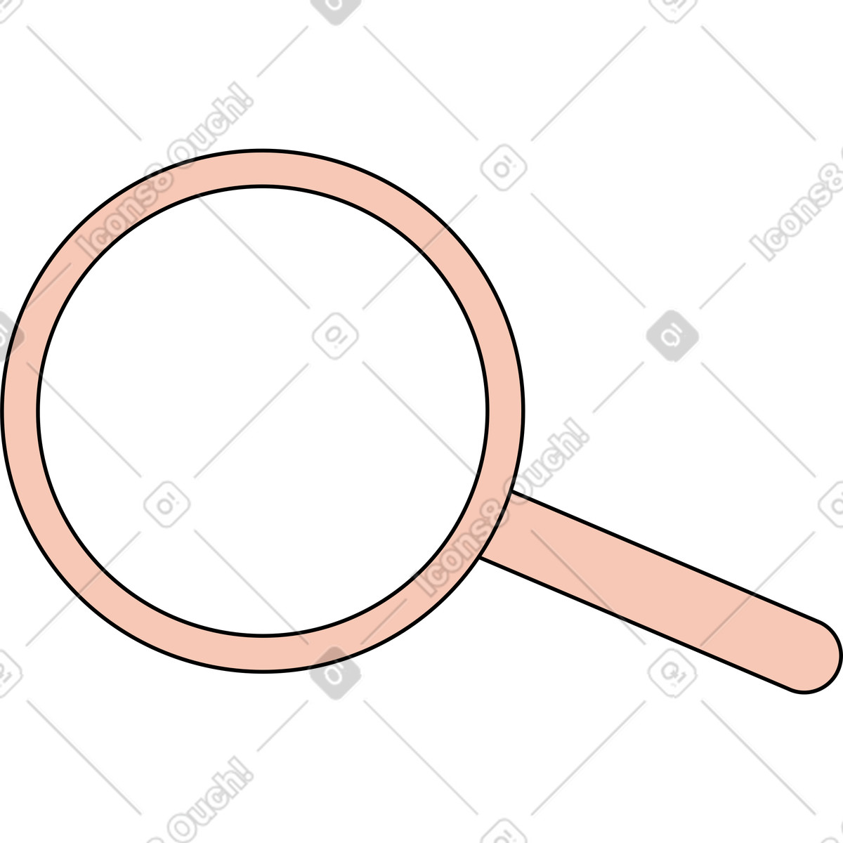 Ilustración Lupa rosa en estilo Jelly a descargar en PNG y SVG