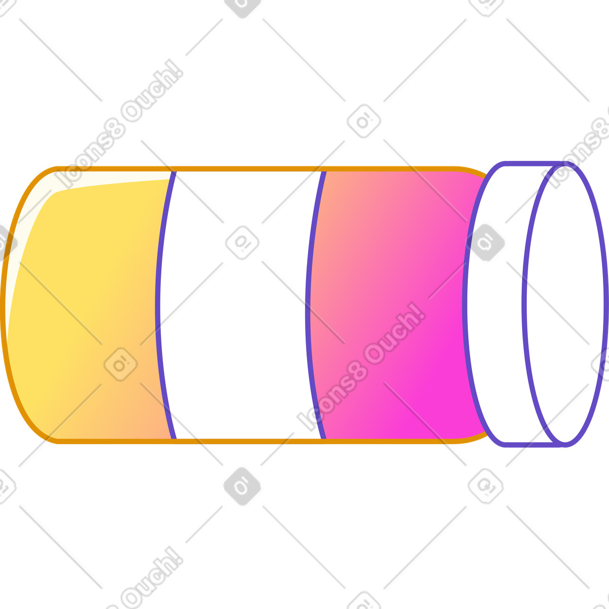 Ilustración Frasco de pastillas rosa en estilo Rainbow a descargar en PNG y SVG