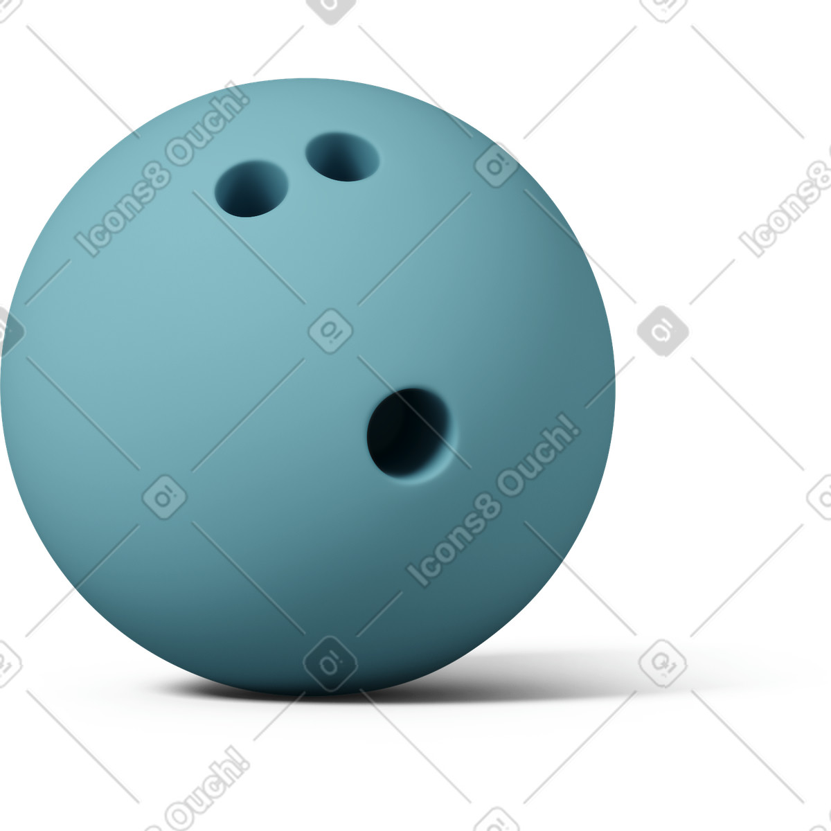 3D Casual life スタイルの Bowling ball のイラストをPNG、SVG形式でダウンロード