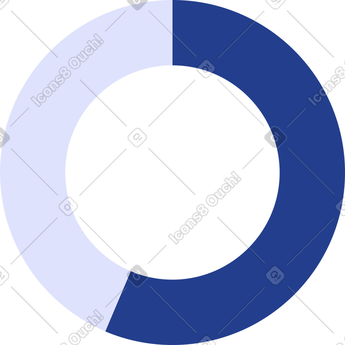 Donut chart illustration in Quantum style download in PNG, SVG