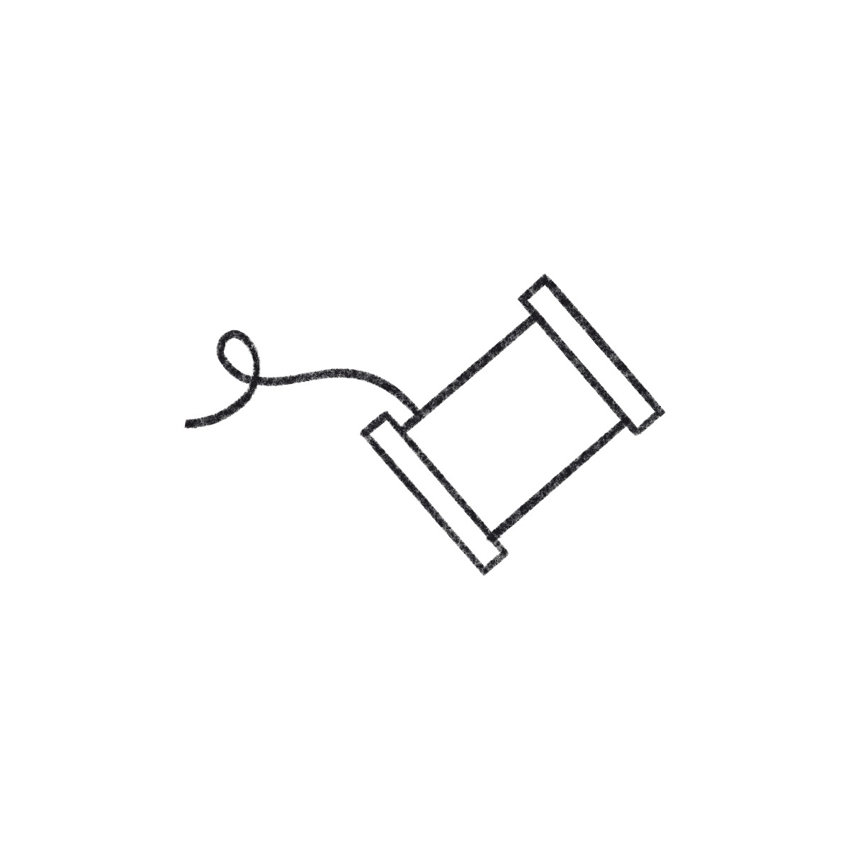 Ilustración Carrete de hilo en estilo Bonbon Line a descargar en PNG y SVG