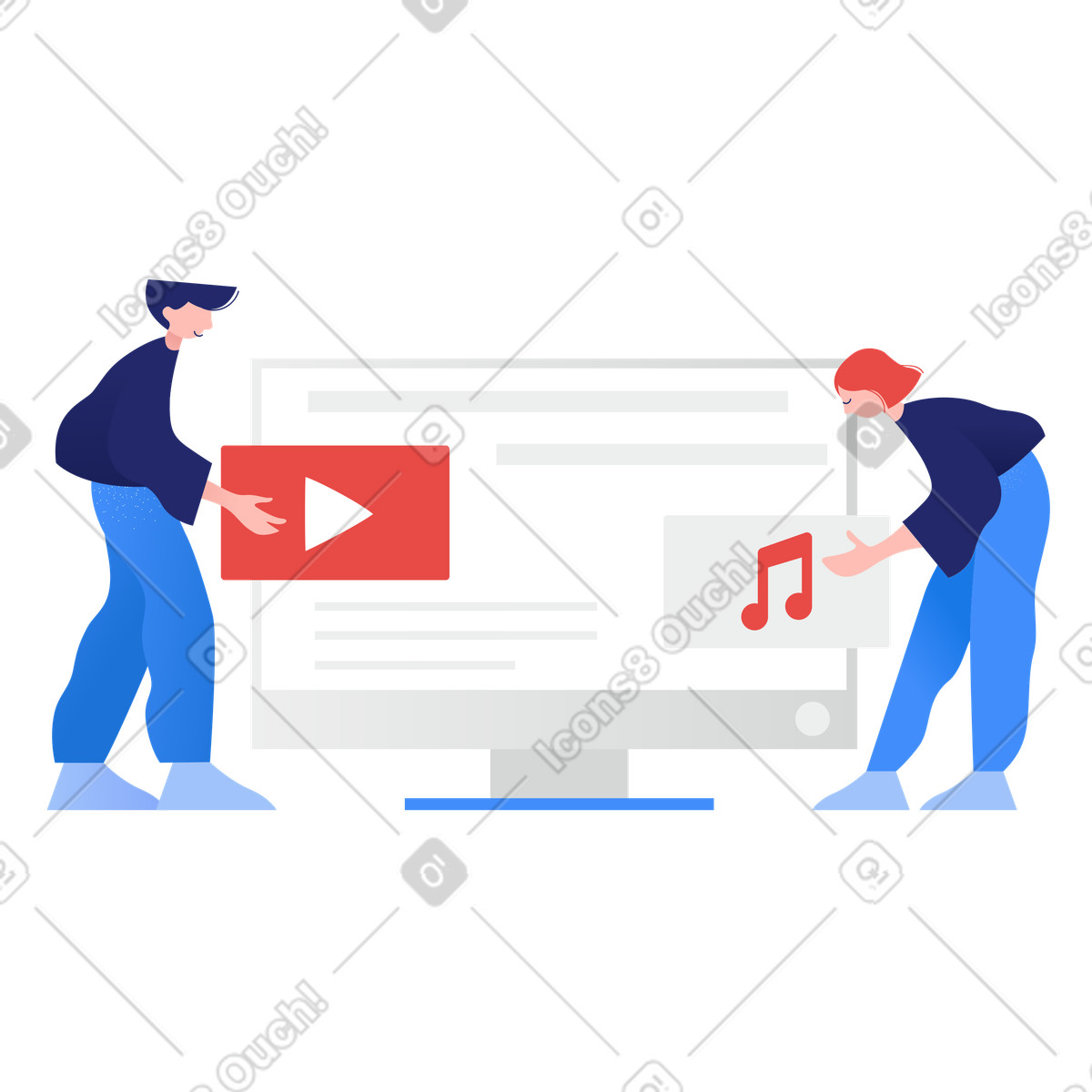 Site constructor illustration in Clip style download in PNG, SVG