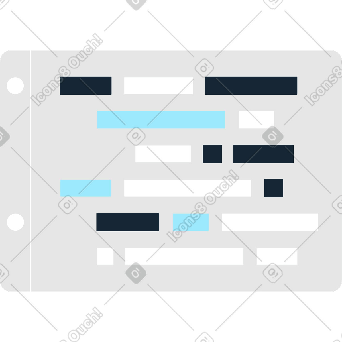 Programming code illustration in PNG, SVG