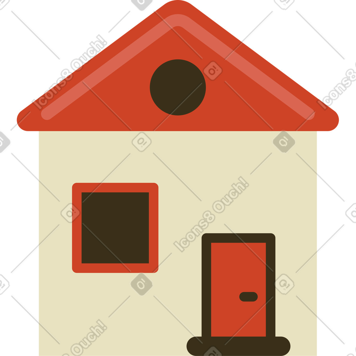 Ilustração de Casa em no estilo Arabica para baixar em PNG, SVG