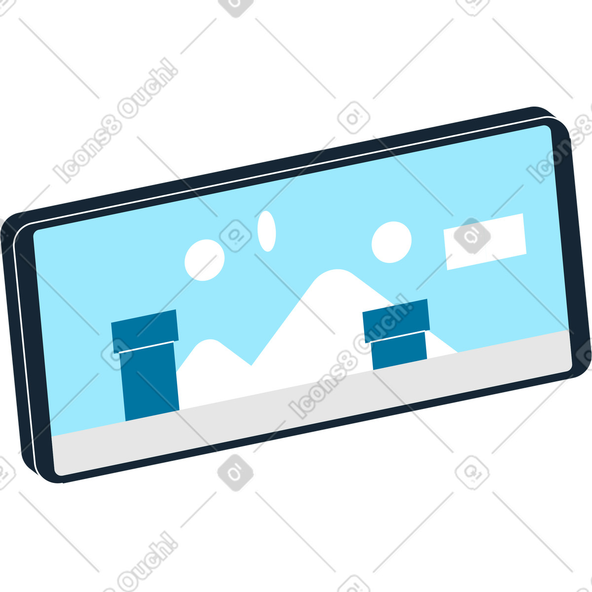 Ilustração de Telefone com jogo em no estilo Indigo para baixar em PNG, SVG