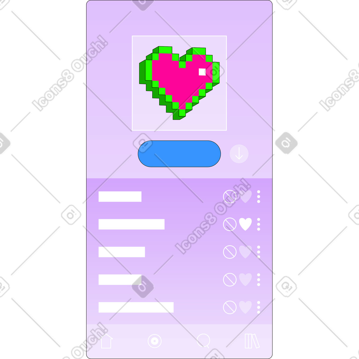 Playlist musicale illustrazione in stile Pop scarica in PNG, SVG