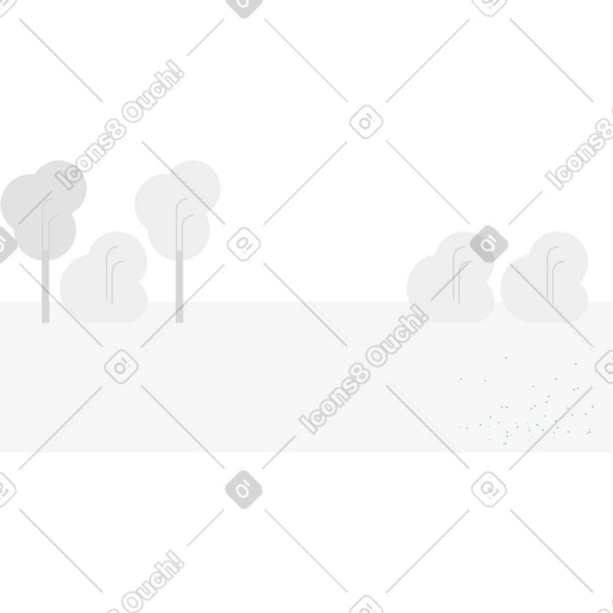 下载 Clip 风格的 森林背景 插画，支持 PNG、SVG 格式