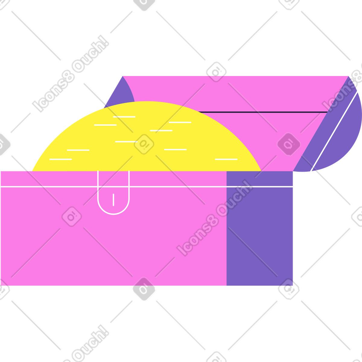 Treasure illustration in Mellow style download in PNG, SVG