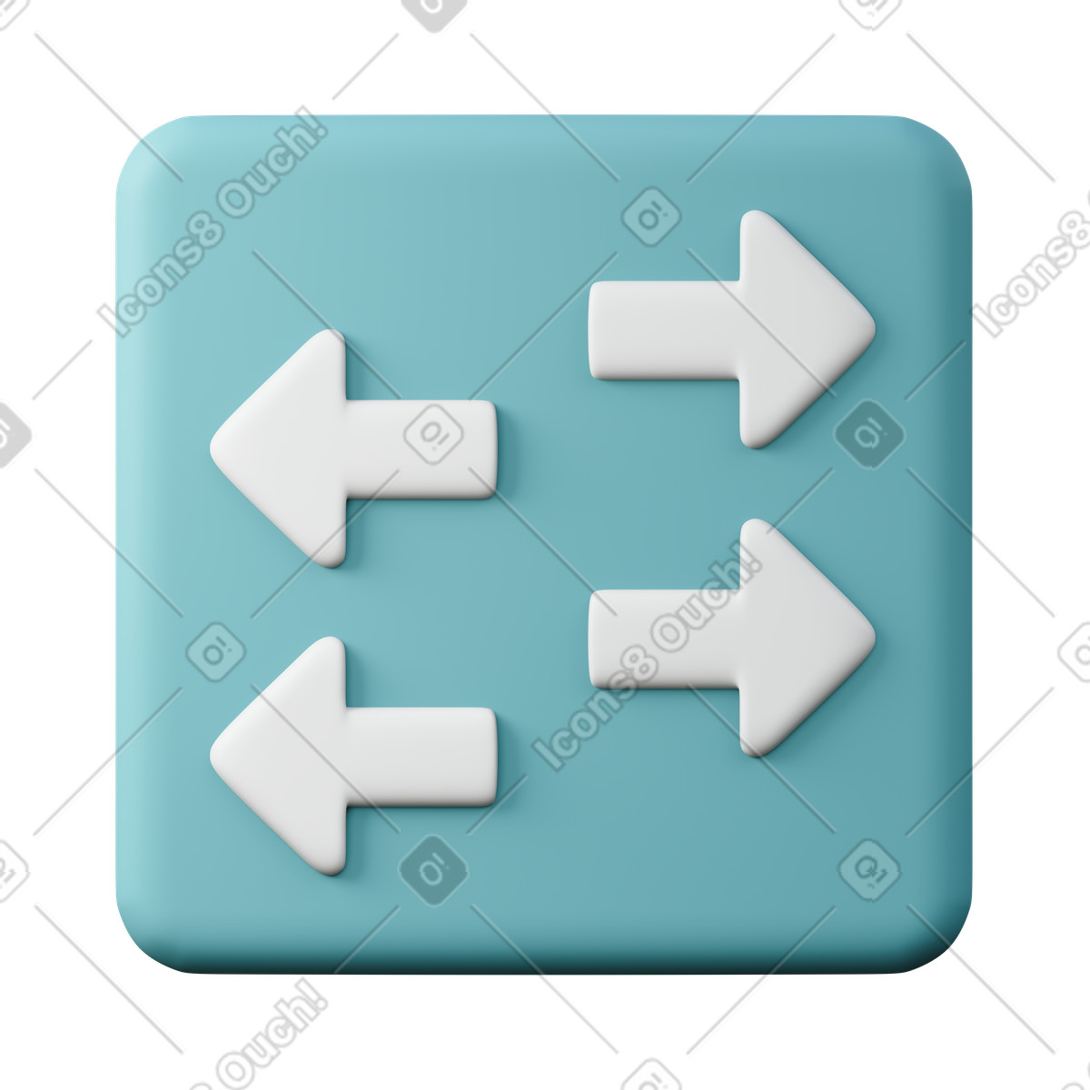 Icona dello switch di rete illustrazione in stile 3D Sugary scarica in PNG, SVG