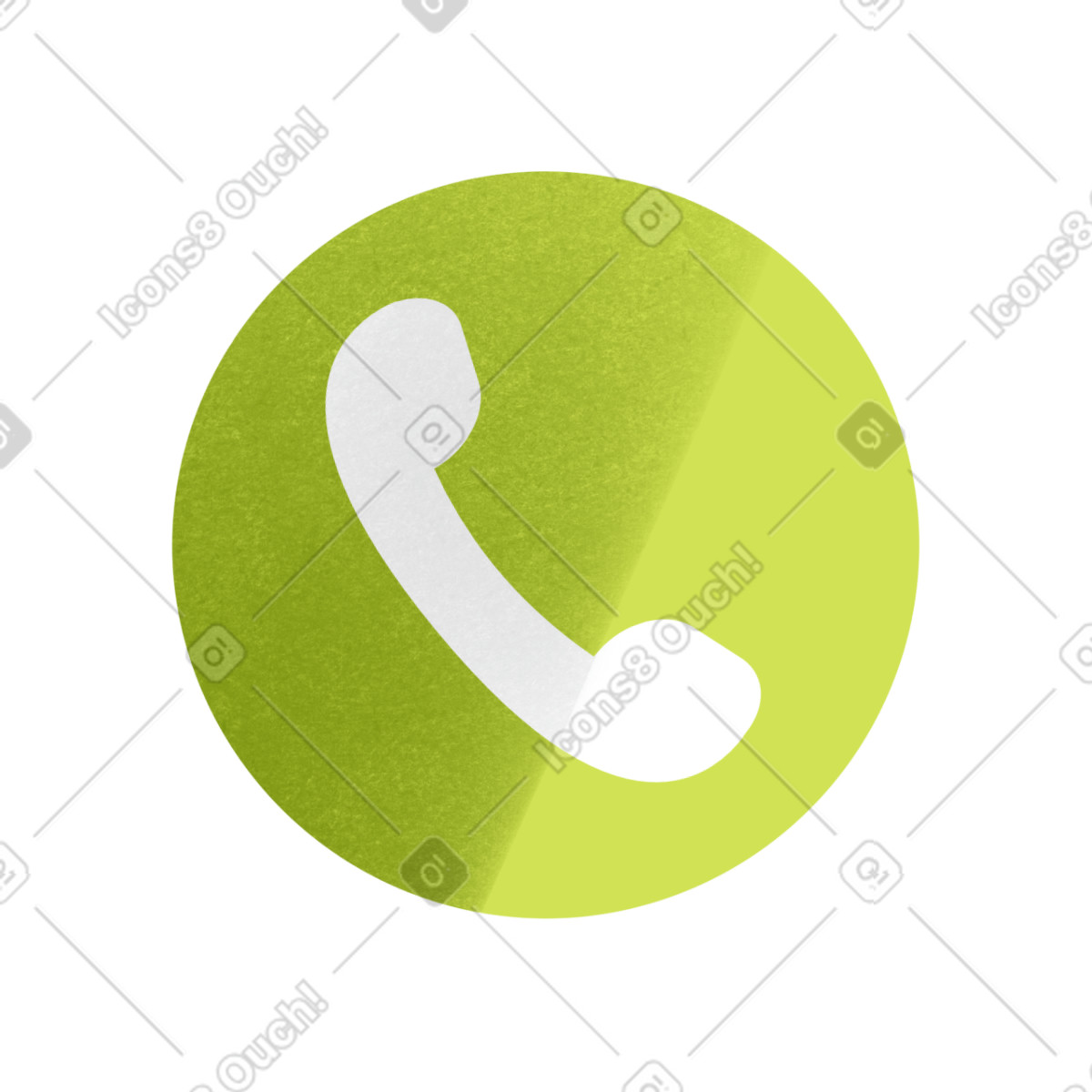 Phone call icon illustration in Shine style download in PNG, SVG