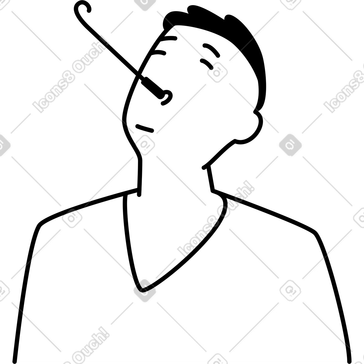 下载 Weekday 风格的 吹口哨的男人 插画，支持 PNG、SVG 格式
