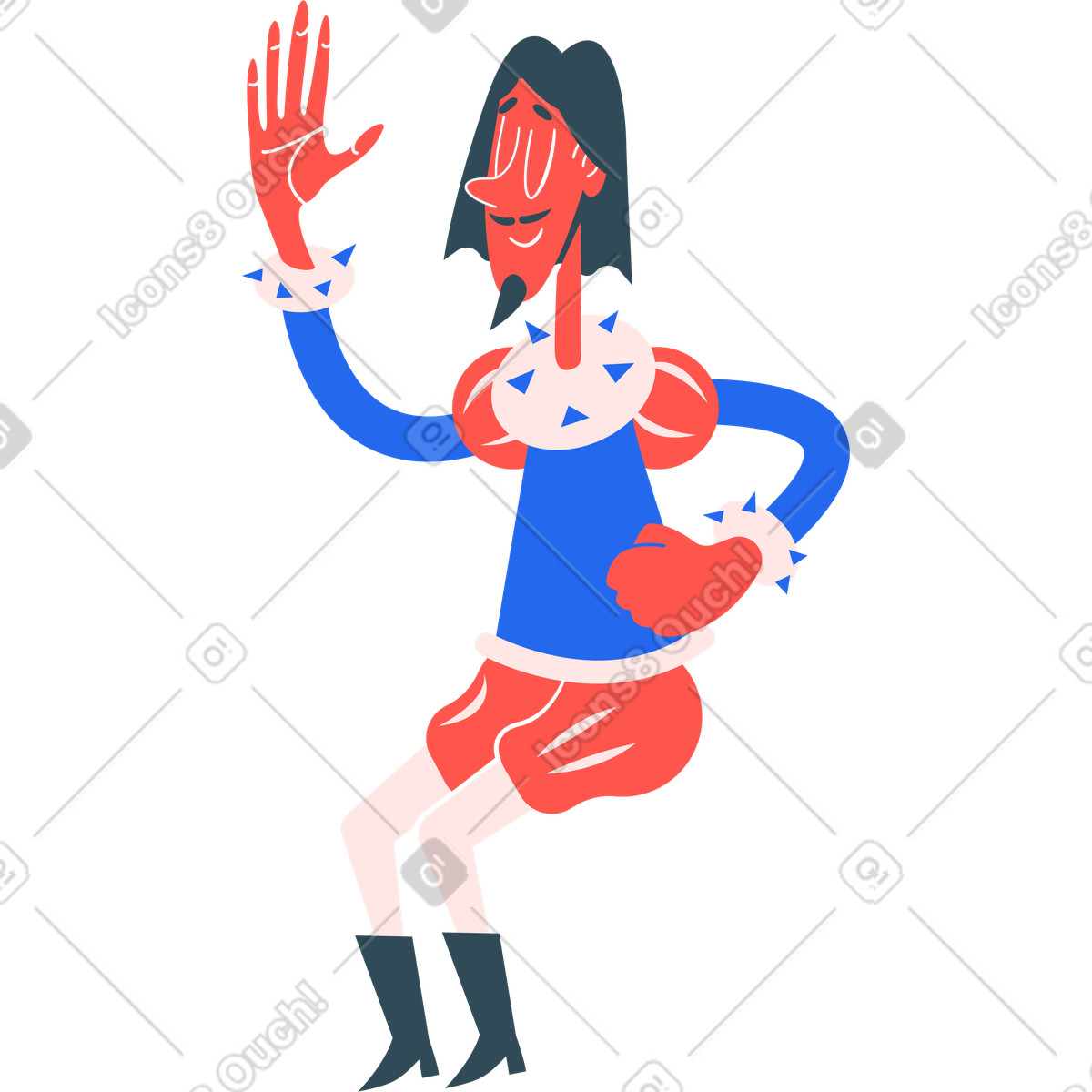 Ilustração de Homem sentado em no estilo Kingdom para baixar em PNG, SVG