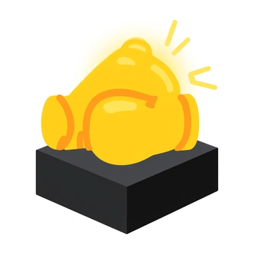 A pair of golden boxing gloves resting on a pedestal