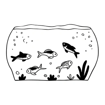 A group of carp swimming in formation, their bodies gliding gracefully through clear water. Sunlight filters through the surface, creating ripples of light that dance across the sandy bottom. Small pebbles and aquatic plants are visible among the fish, adding texture to the underwater scene. The carp have distinct patterns on their scales, showcasing their unique forms as they move in harmony.