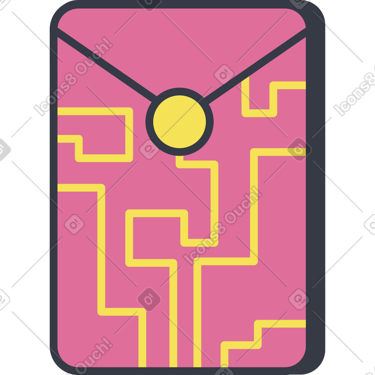 Ilustración Sobre rojo en estilo Abstract a descargar en PNG y SVG