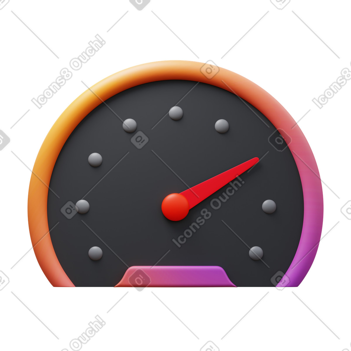 Ilustración Speedometer en estilo 3D Fluency a descargar en PNG y SVG