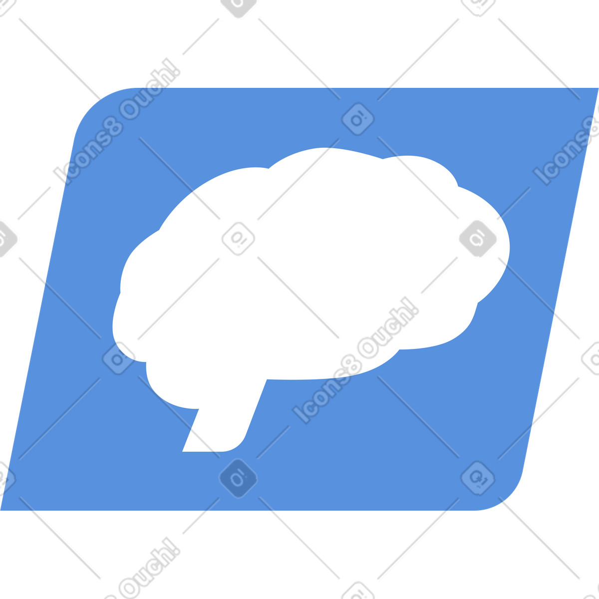Brain icon illustration in Vector style download in PNG, SVG