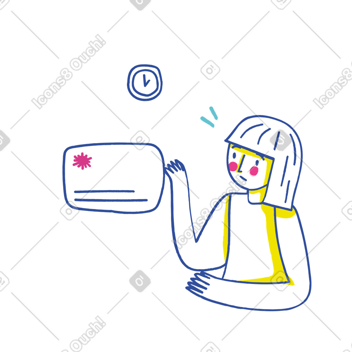 Ilustração de Pagamento processado em no estilo Lime para baixar em PNG, SVG