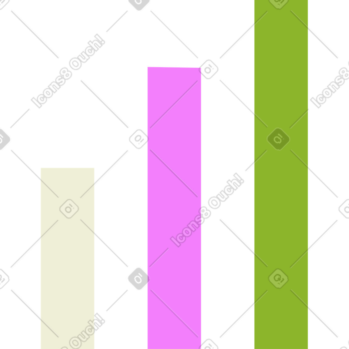 Bar chart illustration in PNG, SVG