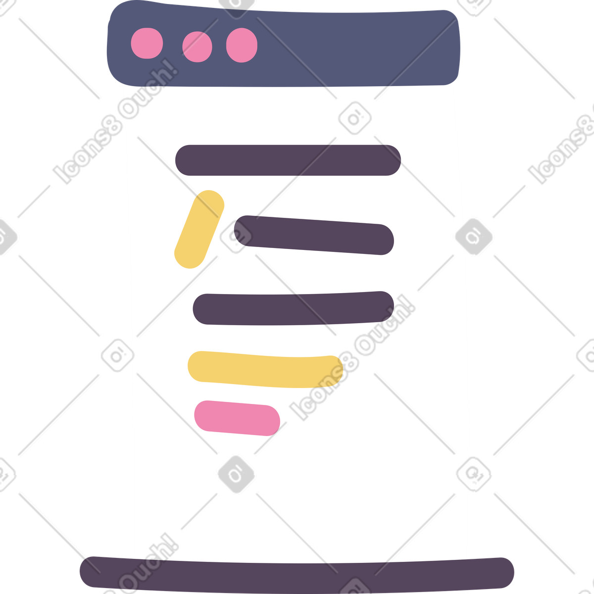 Web page illustration in Pluto style download in PNG, SVG
