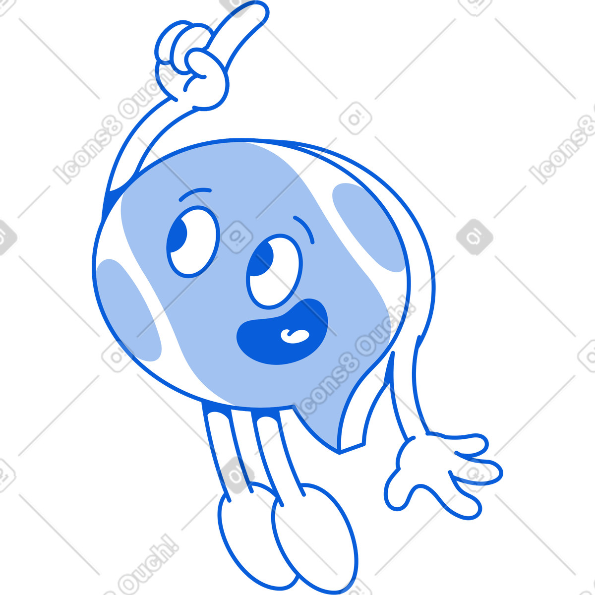 Illustration Bulle volante dans le style Handy Line à télécharger aux formats PNG, SVG
