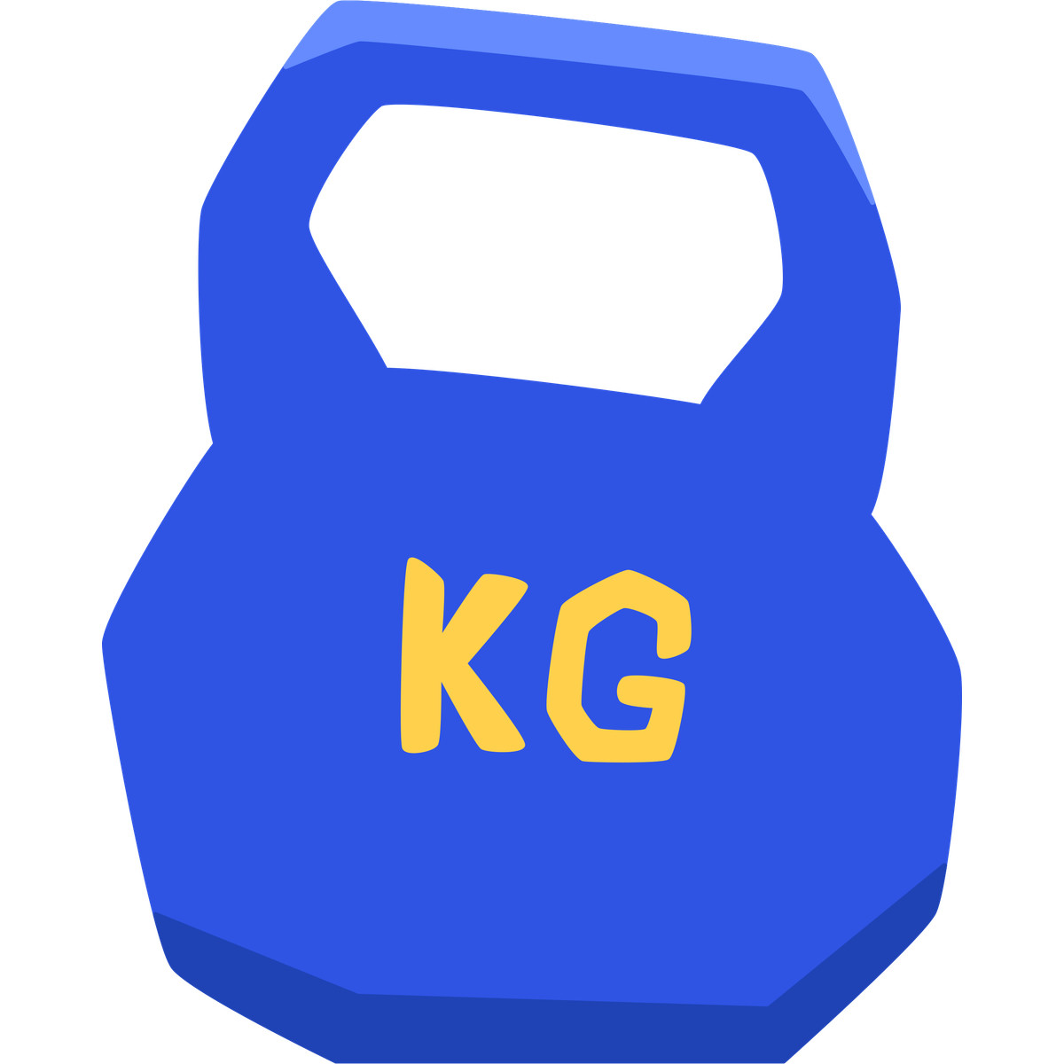 Bouncy 스타일의 Blue kettlebell 일러스트레이션 PNG, SVG 다운로드