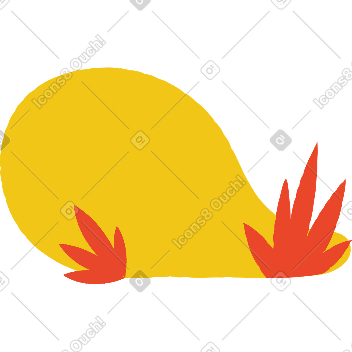 Ilustración Fondo con plantas en estilo Bermuda a descargar en PNG y SVG