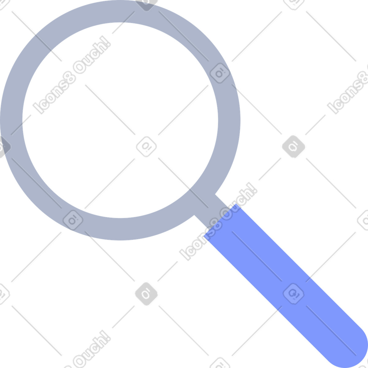 Magnifier illustration in System style download in PNG, SVG