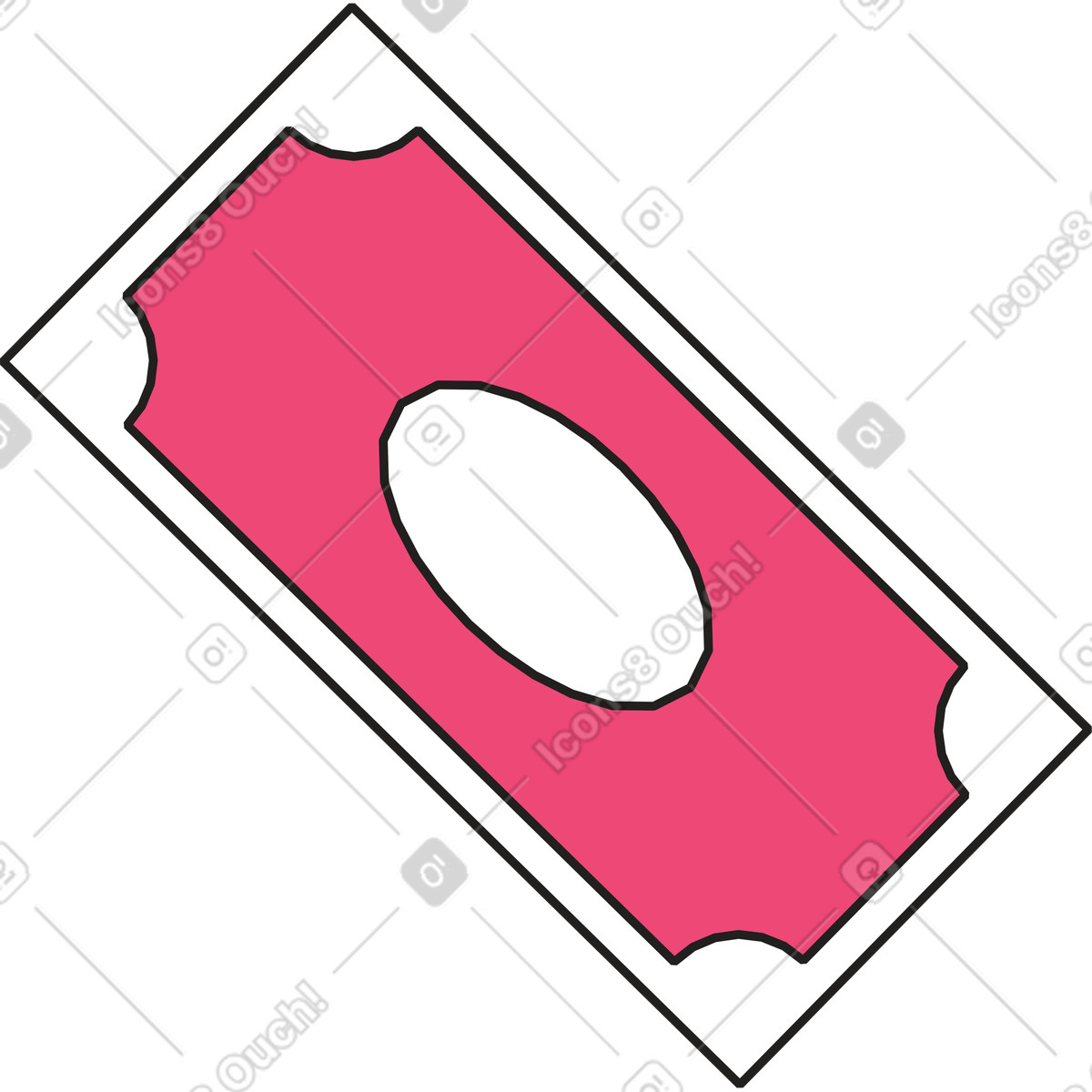 Banknote illustration in Dazzle Line style download in PNG, SVG